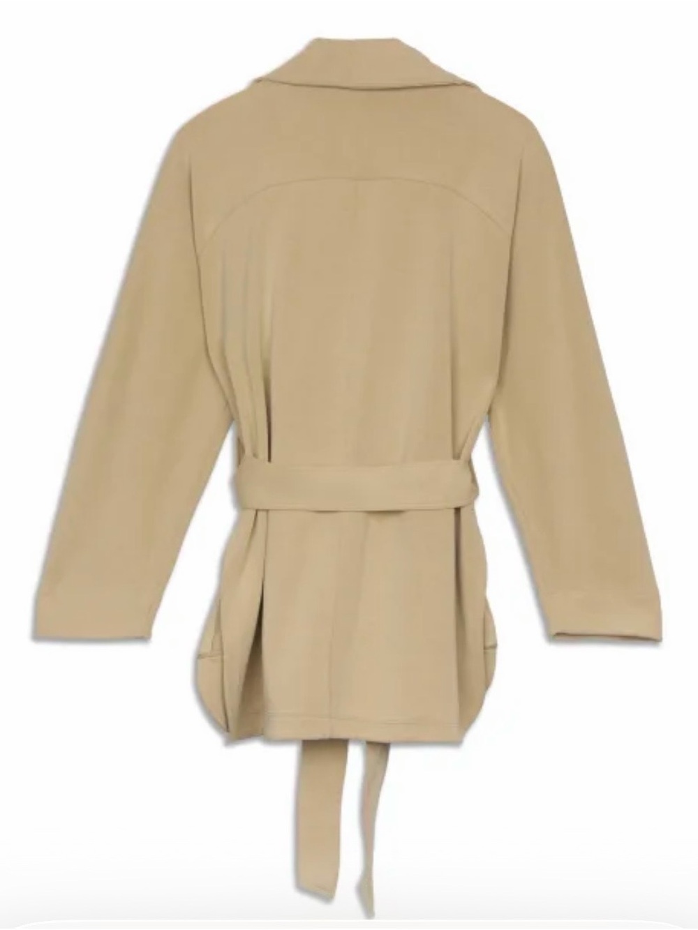 Lululemon softstreme Cream /khaki Belted Wrap Trench Coat XS/S NWT - Picture 2 of 9
